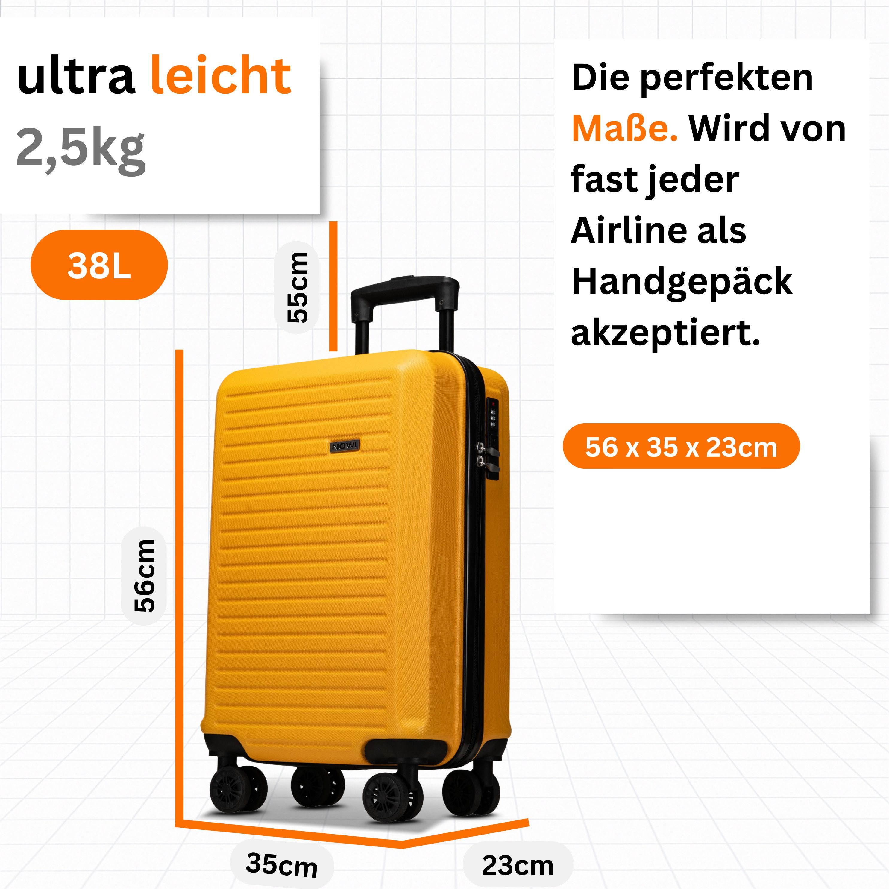NOWI Hartschalen-Trolley Hartschalenkoffer & Trolley – in 3 Größen oder als Set