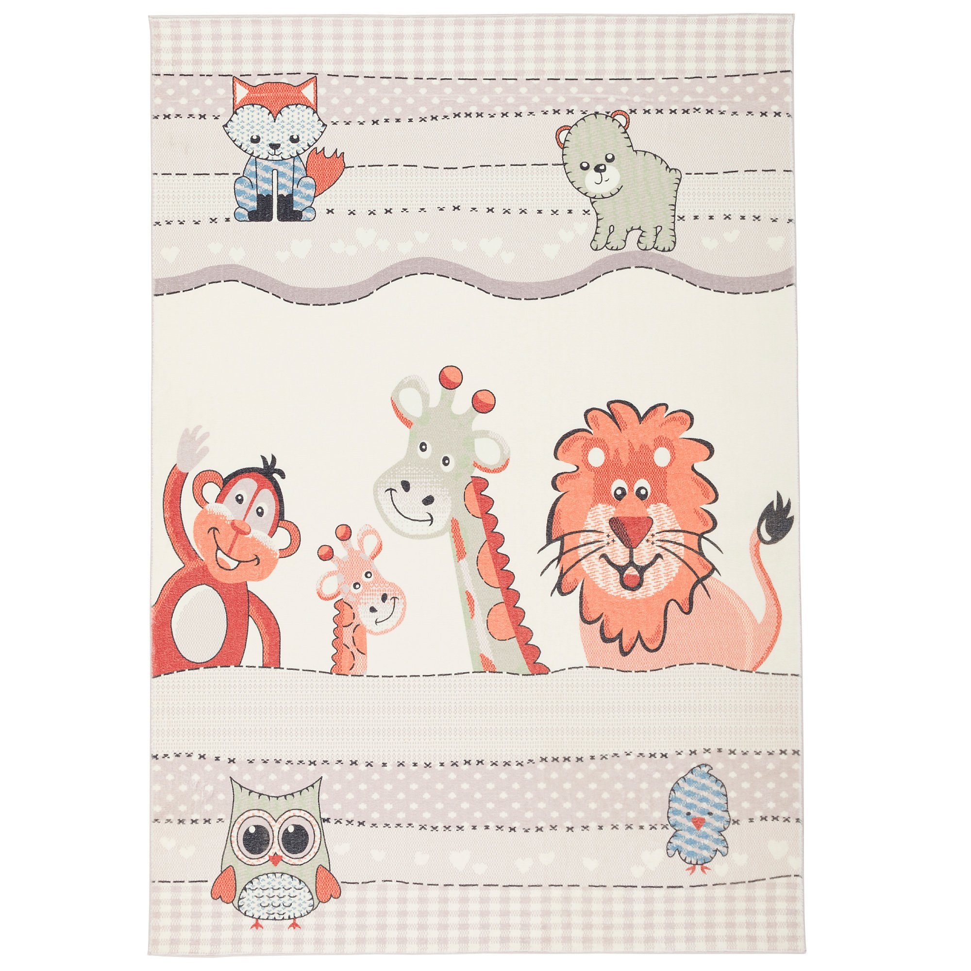 Pergamon Kinderteppich Fellteppich Plush Kids Tierwelt, günstig online kaufen
