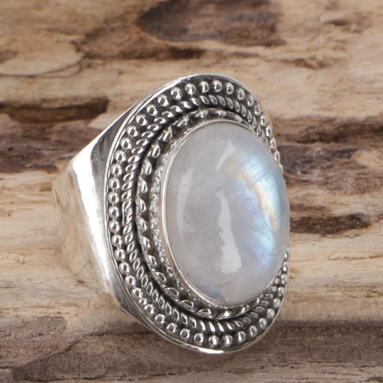 Guru-Shop Silberring Boho Silberring, großer floraler günstig online kaufen