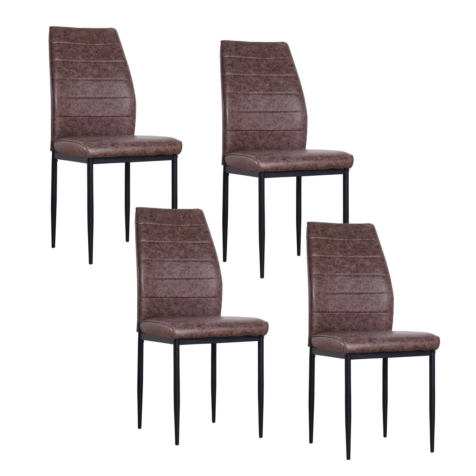HTI-Living Polsterstuhl Esszimmerstuhl Madison Antikbraun 4er-Set (Set, 4 St), Polsterstuhl