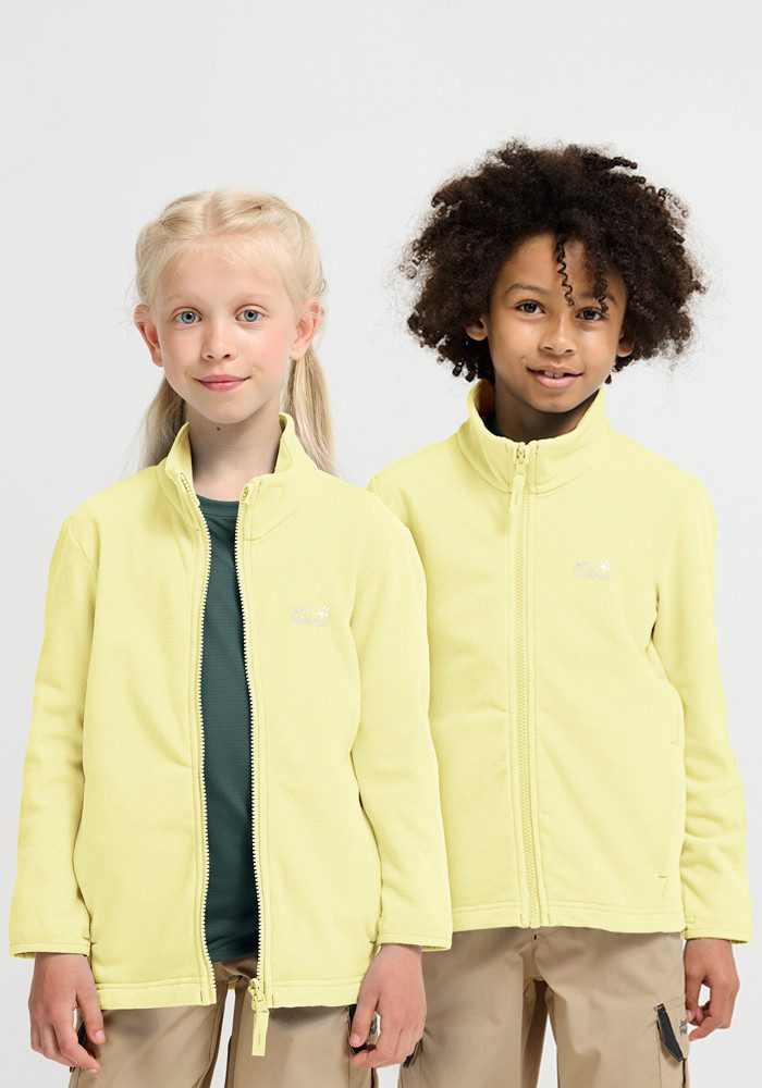 Jack Wolfskin Fleecejacke TAUNUS 100 FZ K winddicht, wasserabweisend, mit Kinnschutz