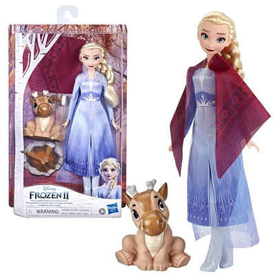 Disney Frozen Anziehpuppe Elsa und Baby-Rentier Puppen-Set Disney Eiskönigin Frozen