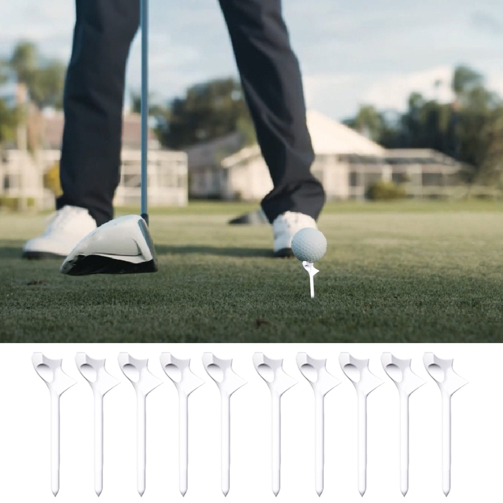Rutaqian Golf-Abschlagmatte 10 PCs Golfball Anti Nagelball Stabile -Druckspitze Bewegung