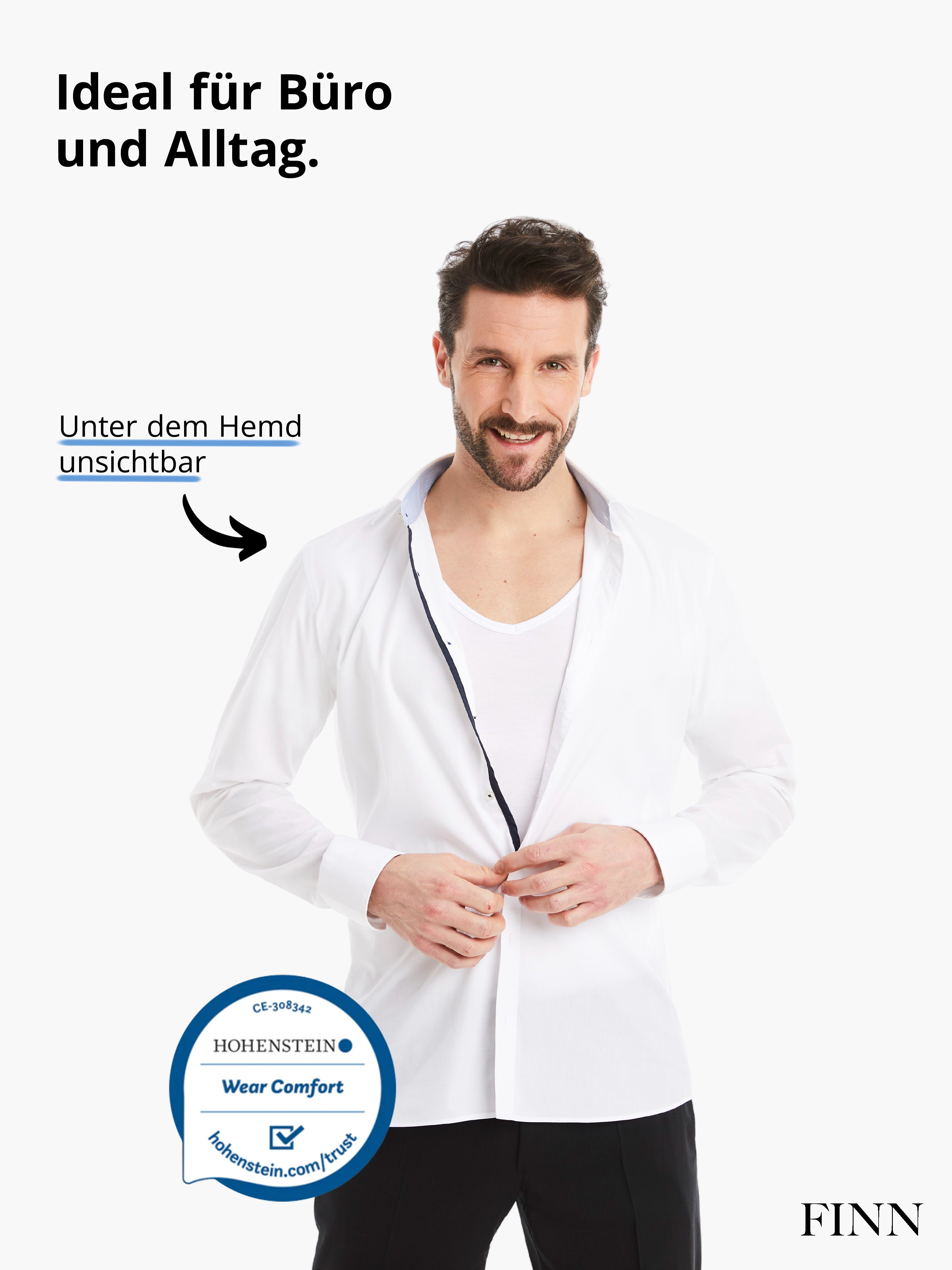 FINN Design Achselhemd Business Unterhemd Herren Ärmellos mit V-Ausschnitt Das perfekte Tank-Top für Männer unter Hemd und Anzug