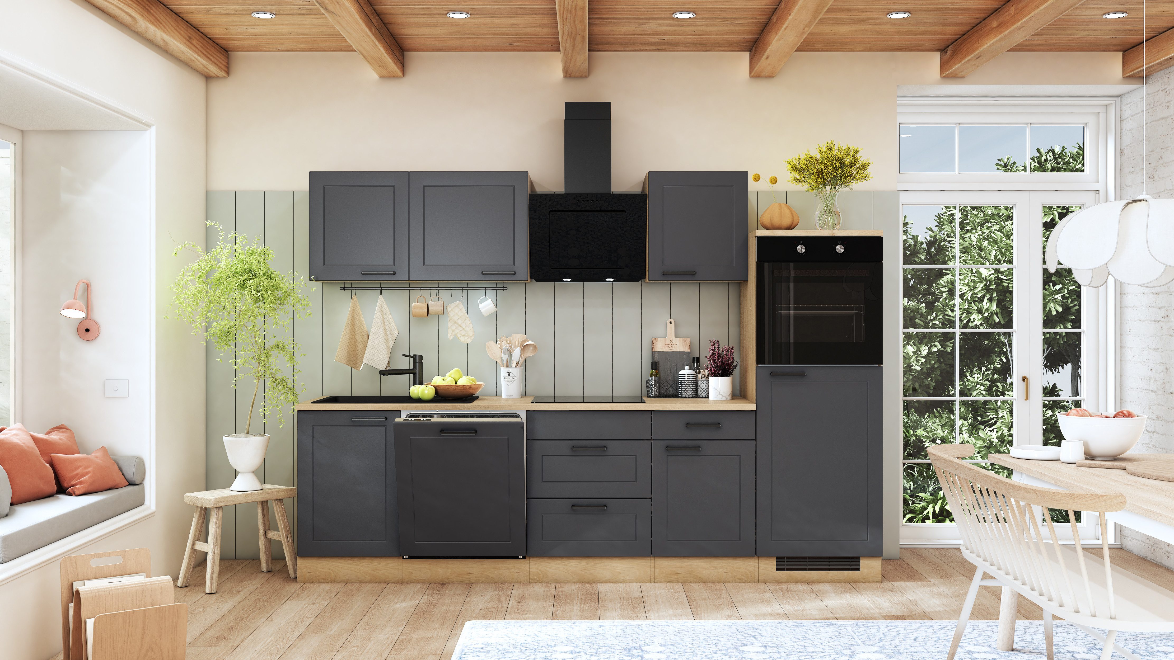 Flex-Well Küche ROMEO & JULIA, im Landhaus-Stil, Breite 280 cm, wahlweise m günstig online kaufen