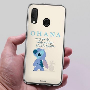 DeinDesign Handyhülle Lilo & Stitch Offizielles Lizenzprodukt Disney Ohana Stitch, Samsung Galaxy A20e Silikon Hülle Bumper Case Handy Schutzhülle