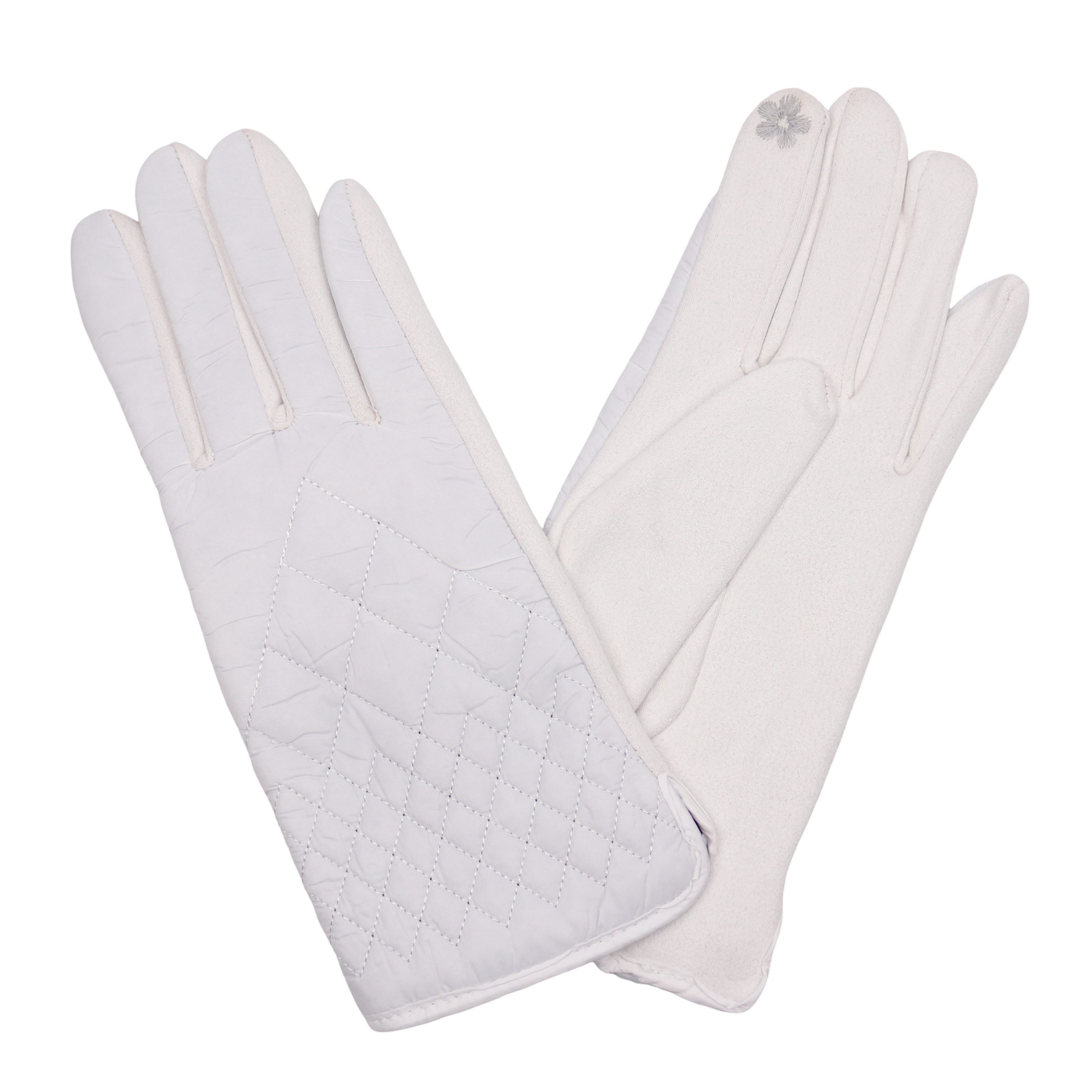 MIRROSI Fleecehandschuhe Stepp Handschuhe gefüttert Warm OneSize warm ideal für Herbst oder Winter