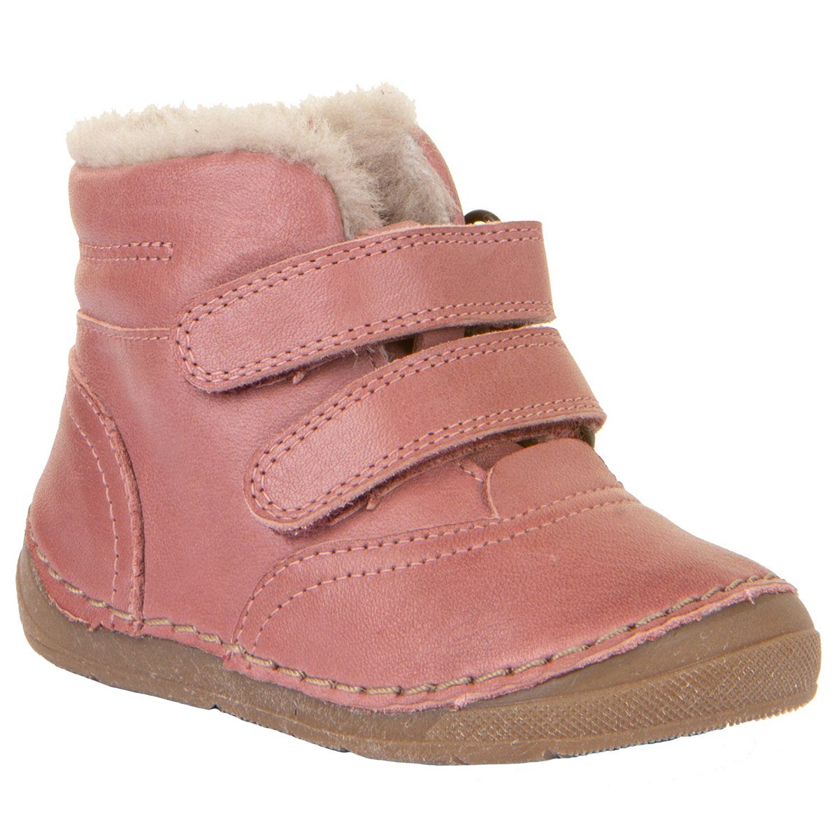 froddo® G2110130 Winterstiefelette Leder aus Pink mit Lammfell-Futter Dark