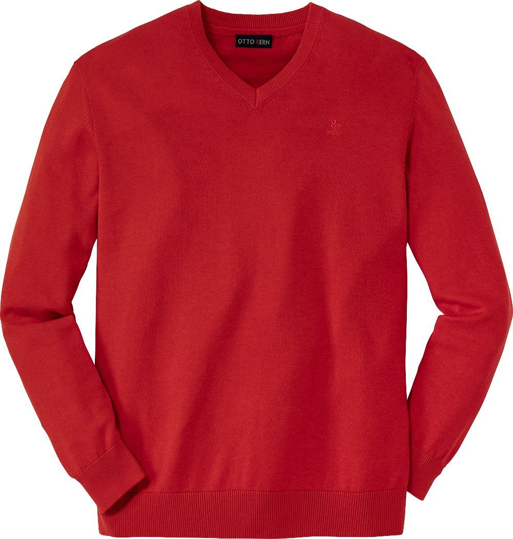 Otto Kern V-Ausschnitt-Pullover optimaler Ganzjahrespullover aus reiner Baumwolle