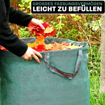 Praknu Gartenbox 3x Gartensack ohne Deckel 300 L (3 St), 300L - 4 Reißfeste Griffe - Robustes Polypropylen