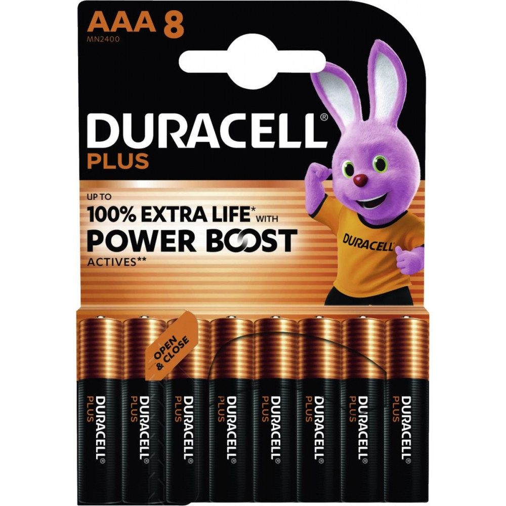 Duracell Plus-AAA BOOST CP8 Batterien. Akku