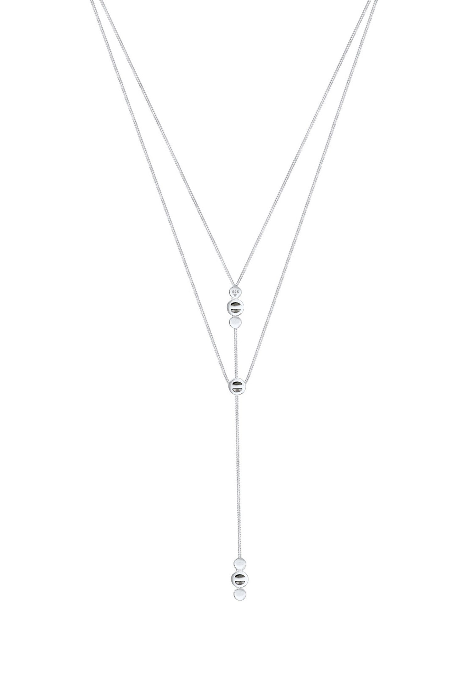Elli Gliederkette Y-Kette Layer 925 Silber, mit Kristallen von Swarovski®