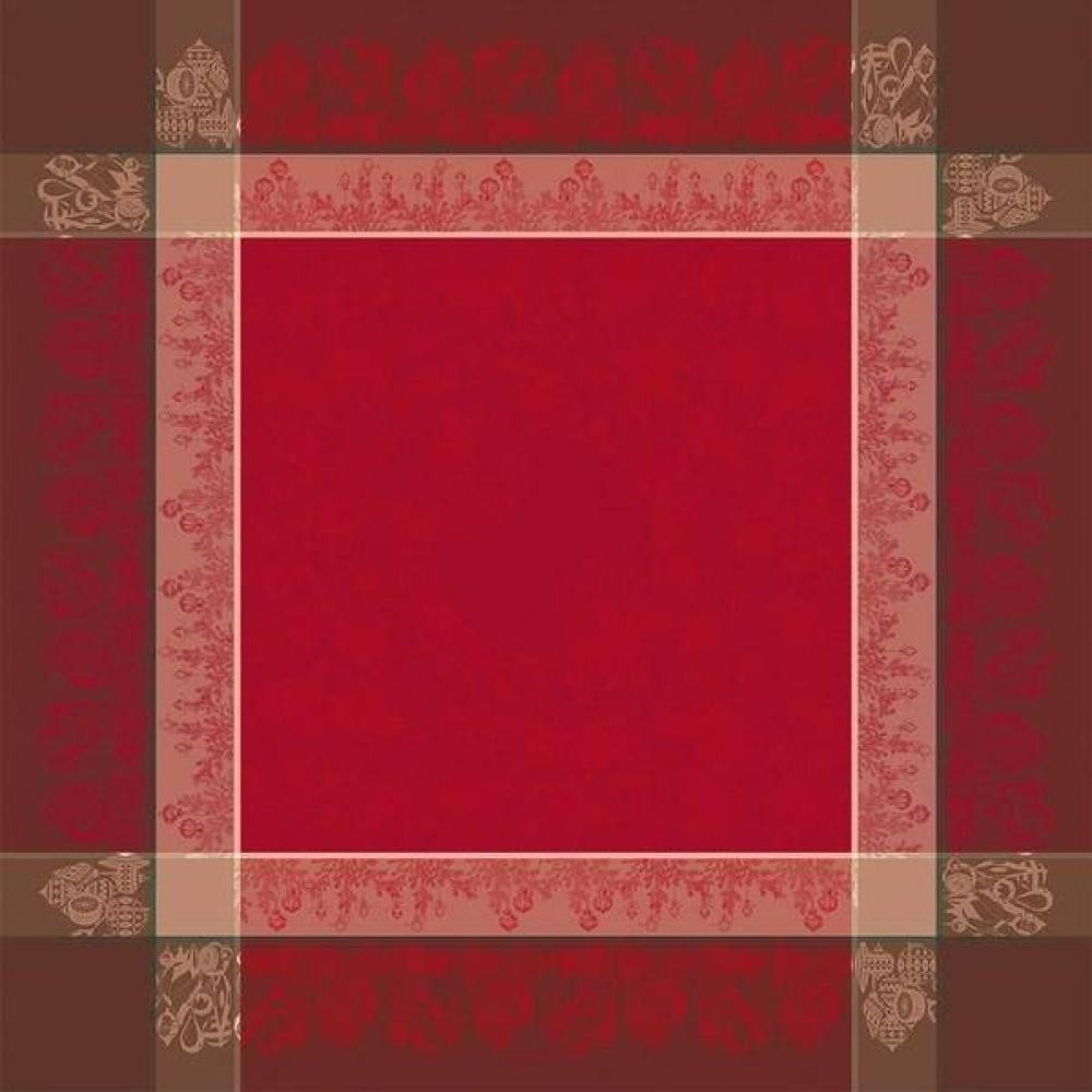 Garnier Thiebaut Tischdecke Tischdecke COURONNE DE NOEL ROUGE 175 x 365 cm