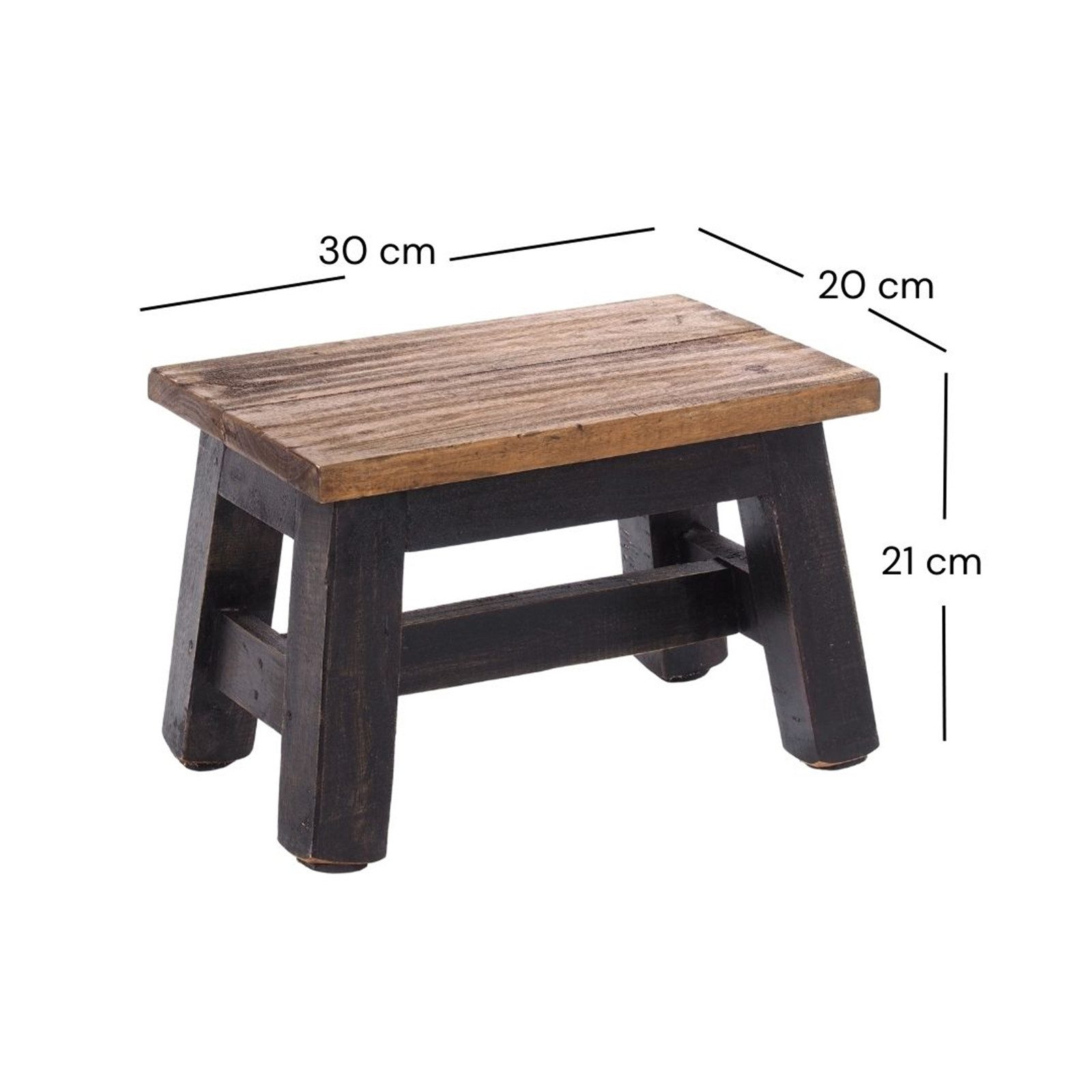 DESIGN DELIGHTS Hocker FUSSHOCKER Monte, 30x21cm(BxH), kleiner Holzhocker a günstig online kaufen