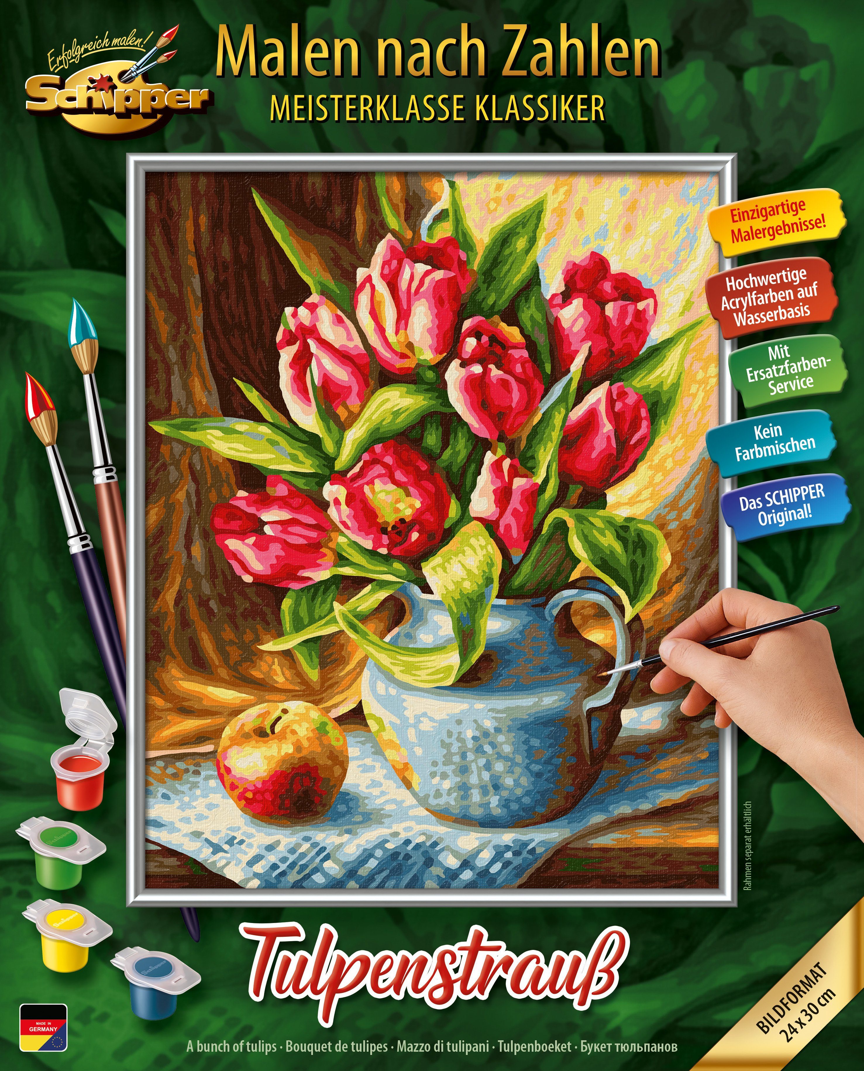 Schipper Раскрась по номерам Meisterklasse Premium - Tulpenstrauß, Made in Germany