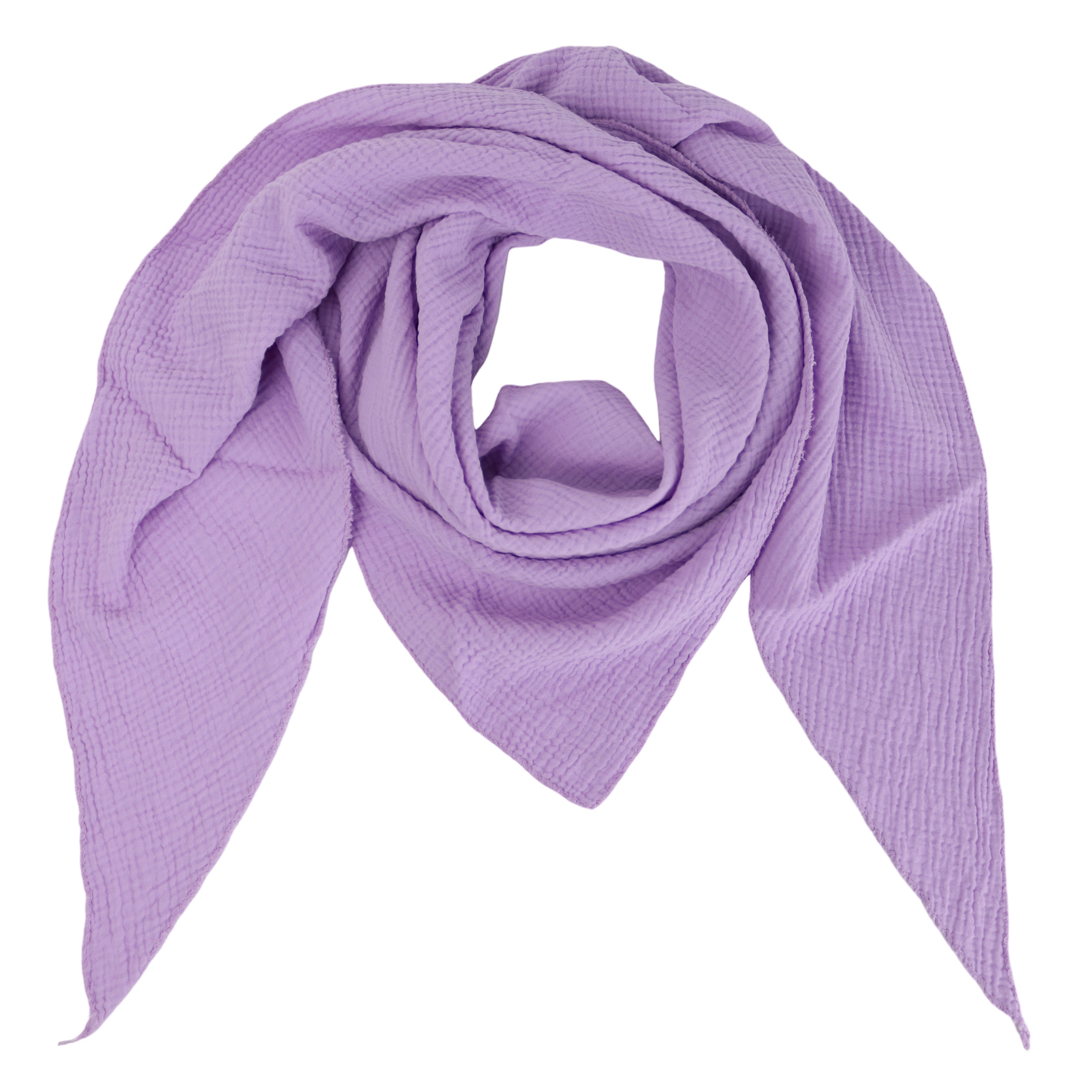 MIRROSI Dreieckstuch Aus Musellin Dreiecksschal ca.190x80 cm, Made in Italy, (Leicht ideal für das ganze Jahr, 100% Baumwolle), in tollen Farben Unifarben)