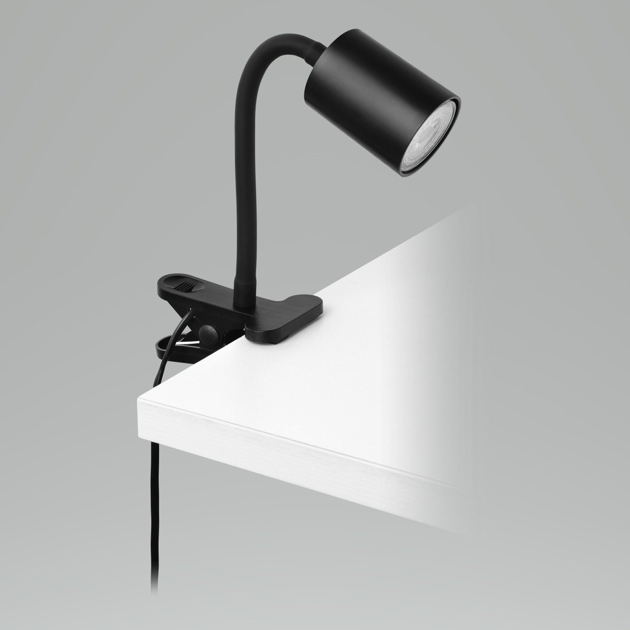 EGLO Klemmleuchten Eglo Klemmleuchte Portella GU10 schwarz, Stahl, Ohne Leuchtmittel, Nicht dimmbar ohne Bewegungsmelder