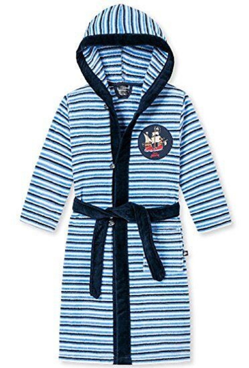 Schiesser Kinderbademantel Kinder Bademantel Cäptn Sharky Velouroptik