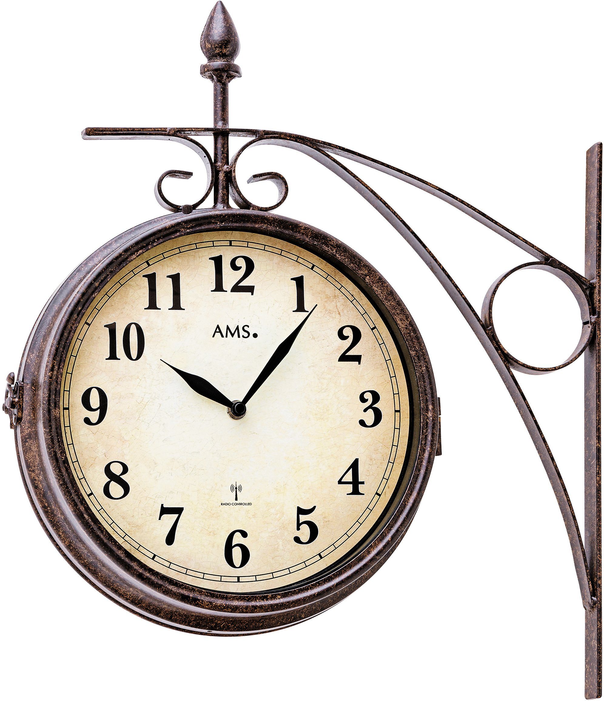AMS Funkwanduhr F5966 (Quarzuhr,Wohnzimmer,Esszimmer,Küche,Arbeitszimmer,Bü günstig online kaufen