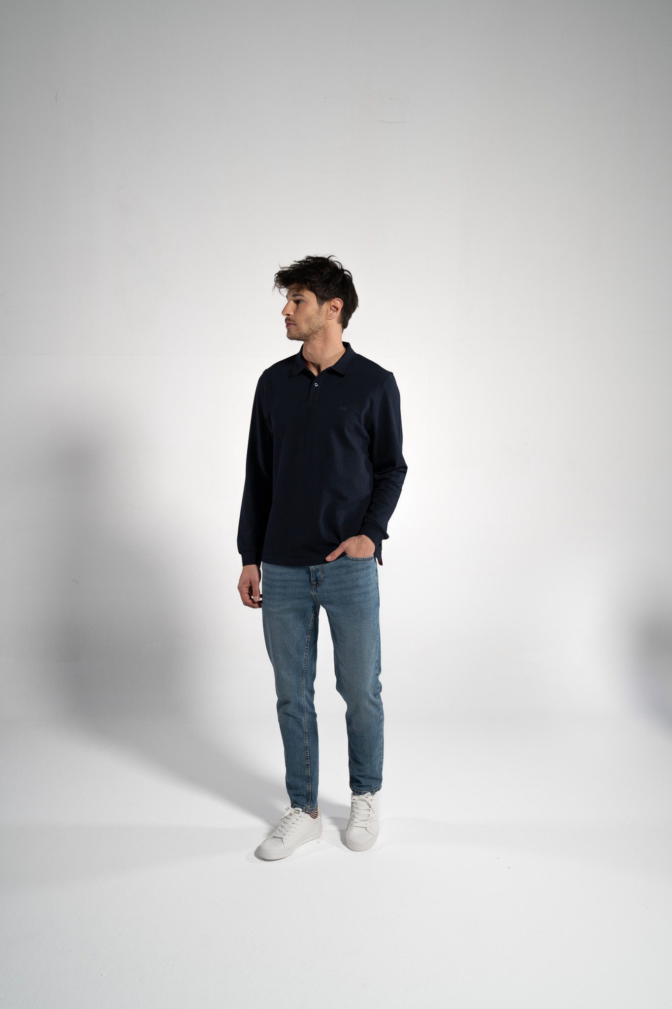 GORG Langarm-Poloshirt Herren Langarm-Poloshirt aus Bio-Baumwolle