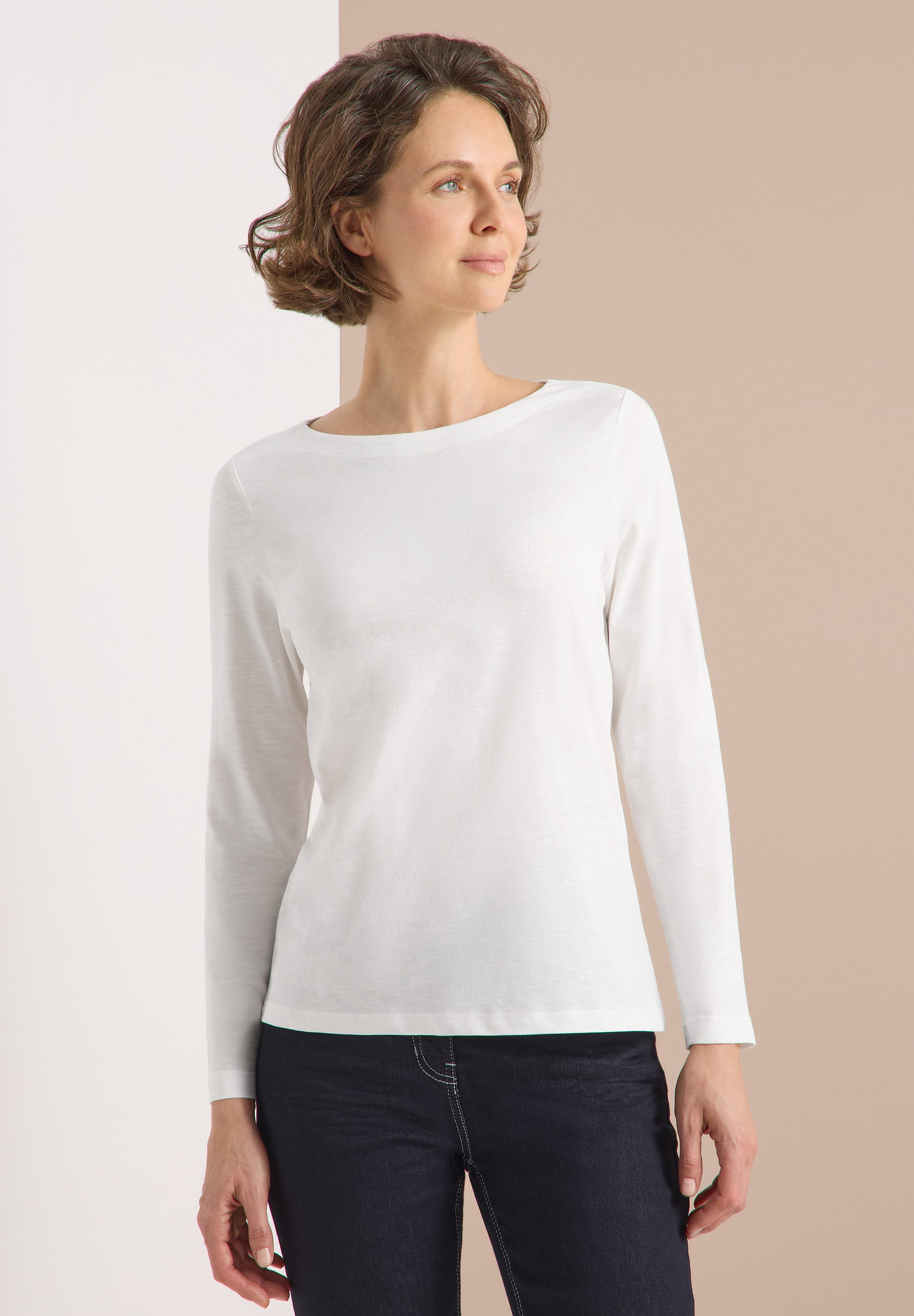 CECIL Langarmshirt aus reiner Baumwolle