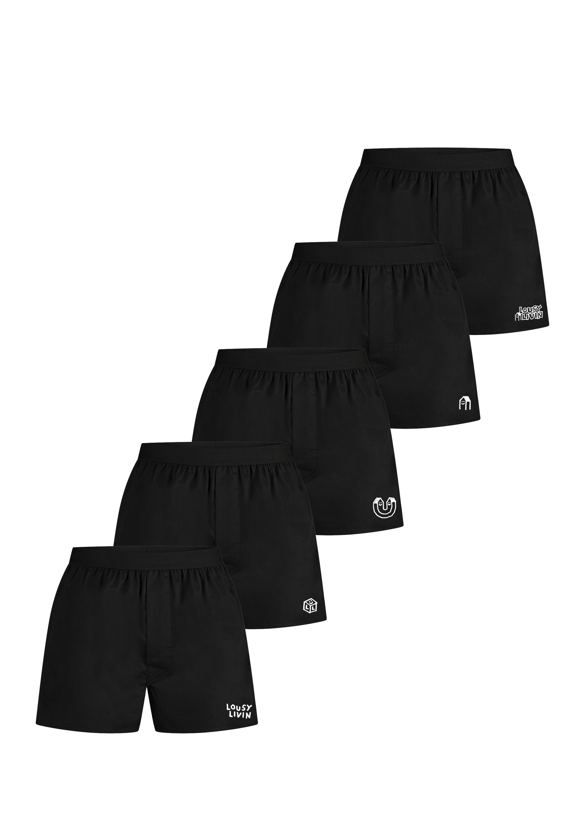 Lousy Livin Boxershorts mit coolem, kleinem Logo-Detail