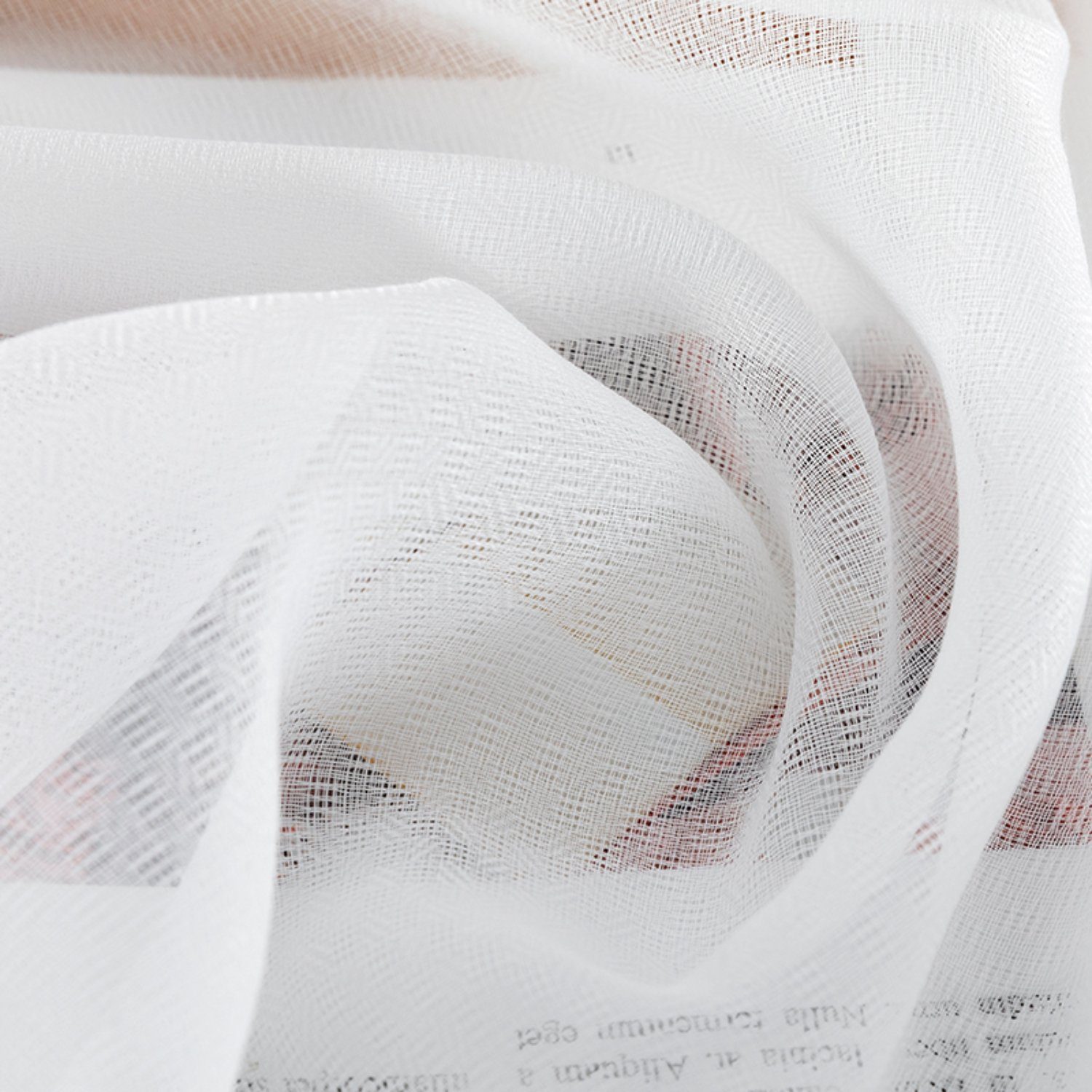 Gardine, HOMEIDEAS, Ösen (2 St), Voile-Vorhänge halbtransparent, Weiß einfarbige Polyester
