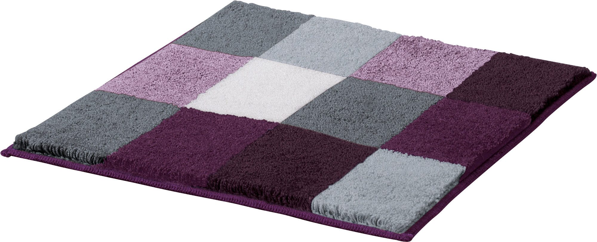 Erwin Müller Badematte WC-Vorlage "Kreta", Höhe 20 mm, eckig, Karo