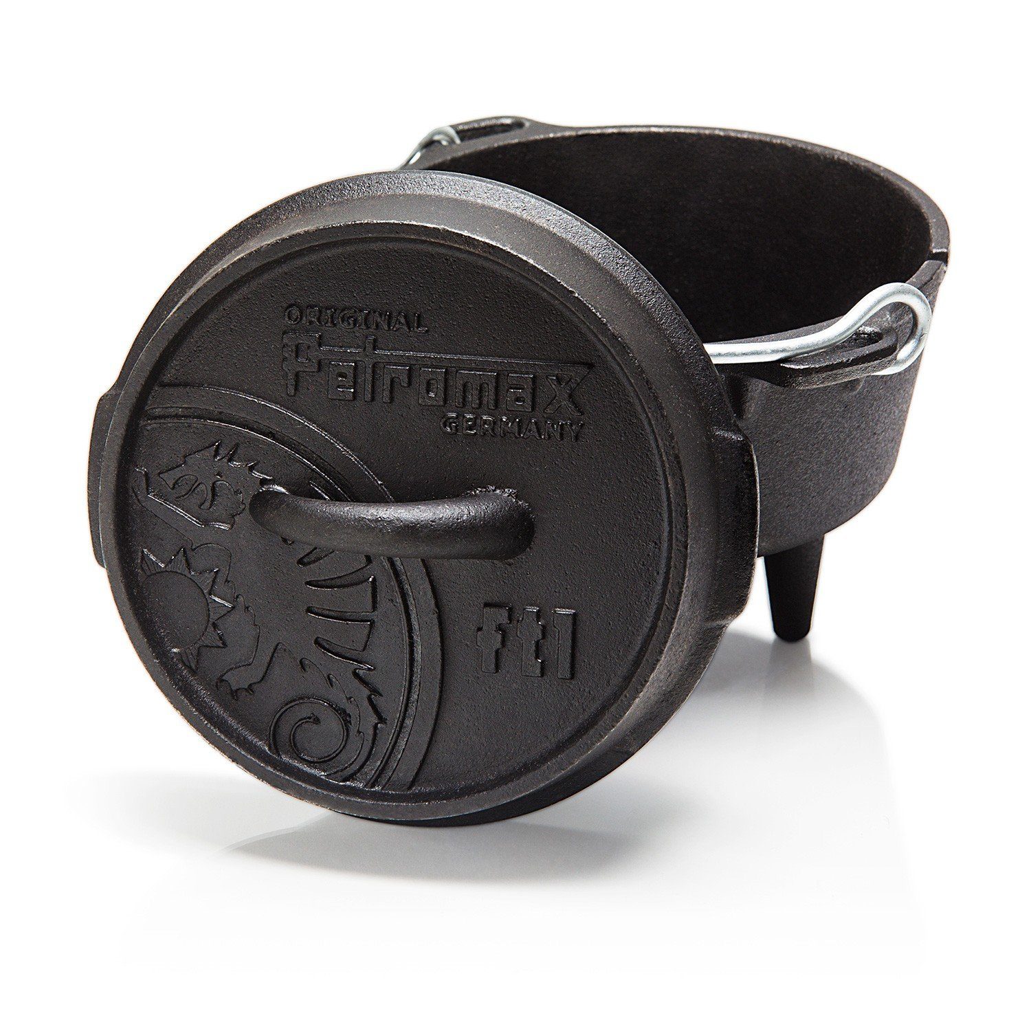 Petromax Schmortopf Petromax Feuertopf ft1 Dutch Oven Gusseisen Gusstopf 0,93L mit Henkel, Gusseisen