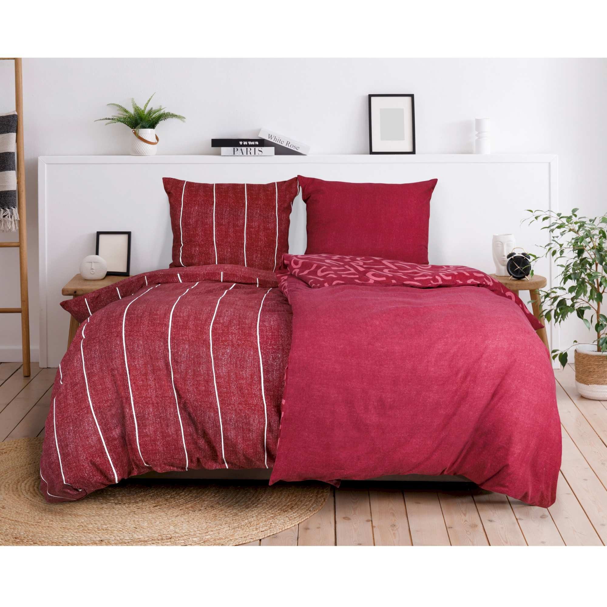 Esprit Bettwäsche FLANELL Winter Bettwäsche, Baumwolle, 1 teilig, 155 x 220 günstig online kaufen