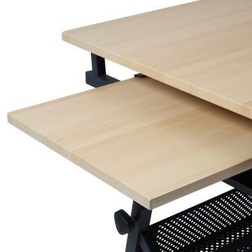 MIADOMODO Zeichentisch mit Hocker Schreibtisch Arbeitstisch Architektentisch