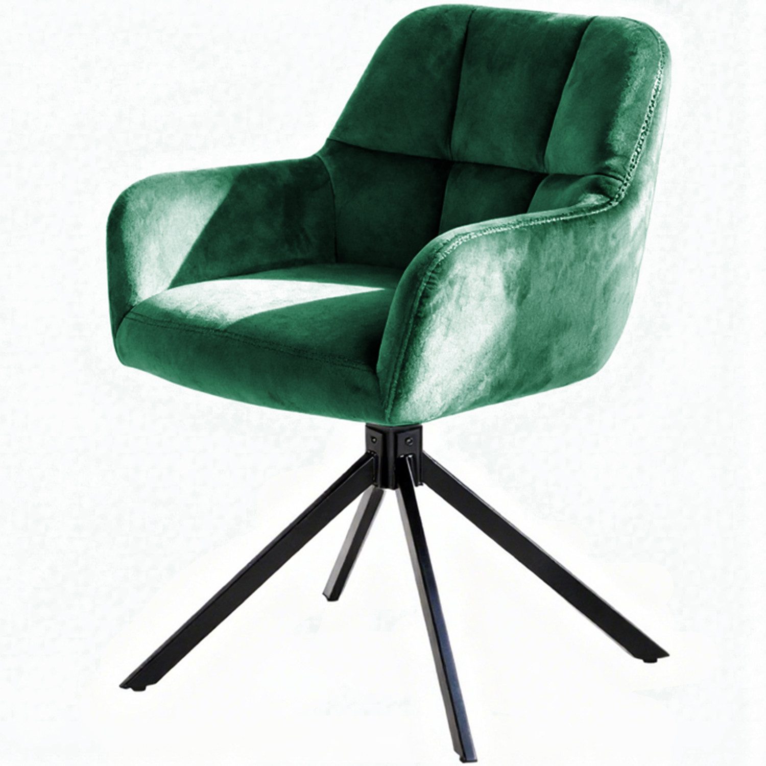 DUMOS Esszimmerstuhl Drehbarer Küchenstuhl Set – Gepolstert, Armlehnen, Met günstig online kaufen