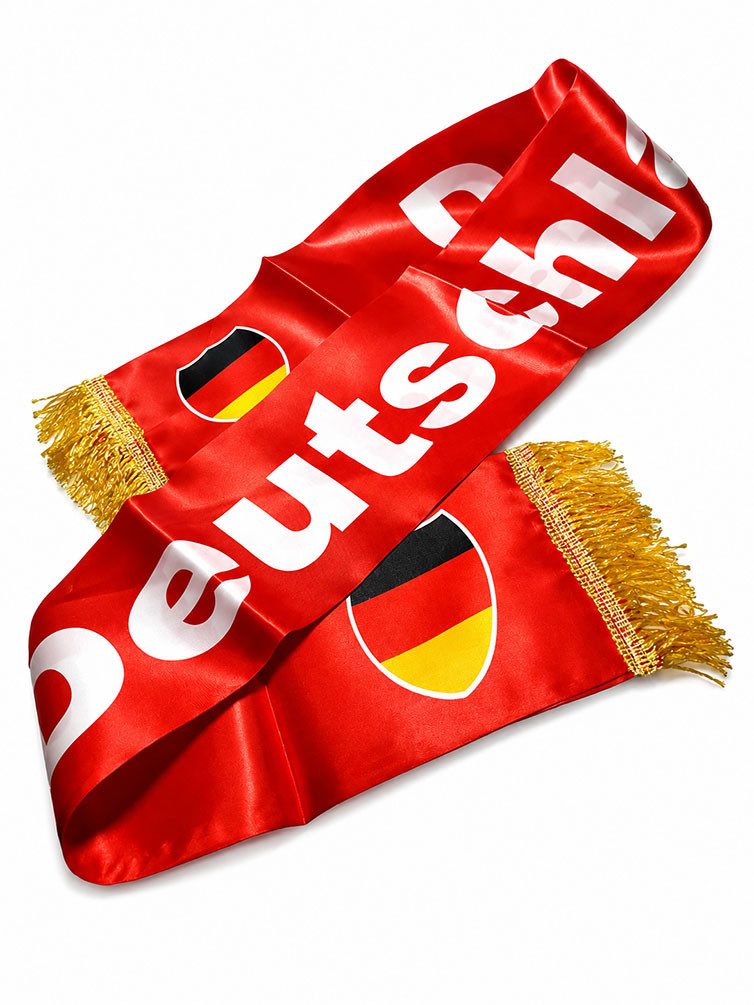 Karneval-Klamotten Kostüm WM 2026 Schal Deutschland Fußball Fan Item, Weltmeisterschaft WM EM Party Germany Supporter Nationalmannschaft