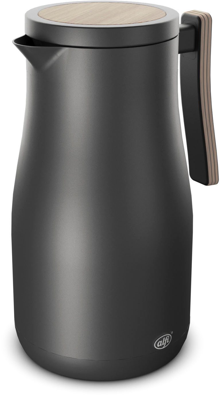 Alfi Isolierkanne STUDIO ALLURE, aus doppelwandigem Edelstahl, 1 l, (1-St), 12h heiß & 24h kalt, ergonomischer Griff, große Öffnung