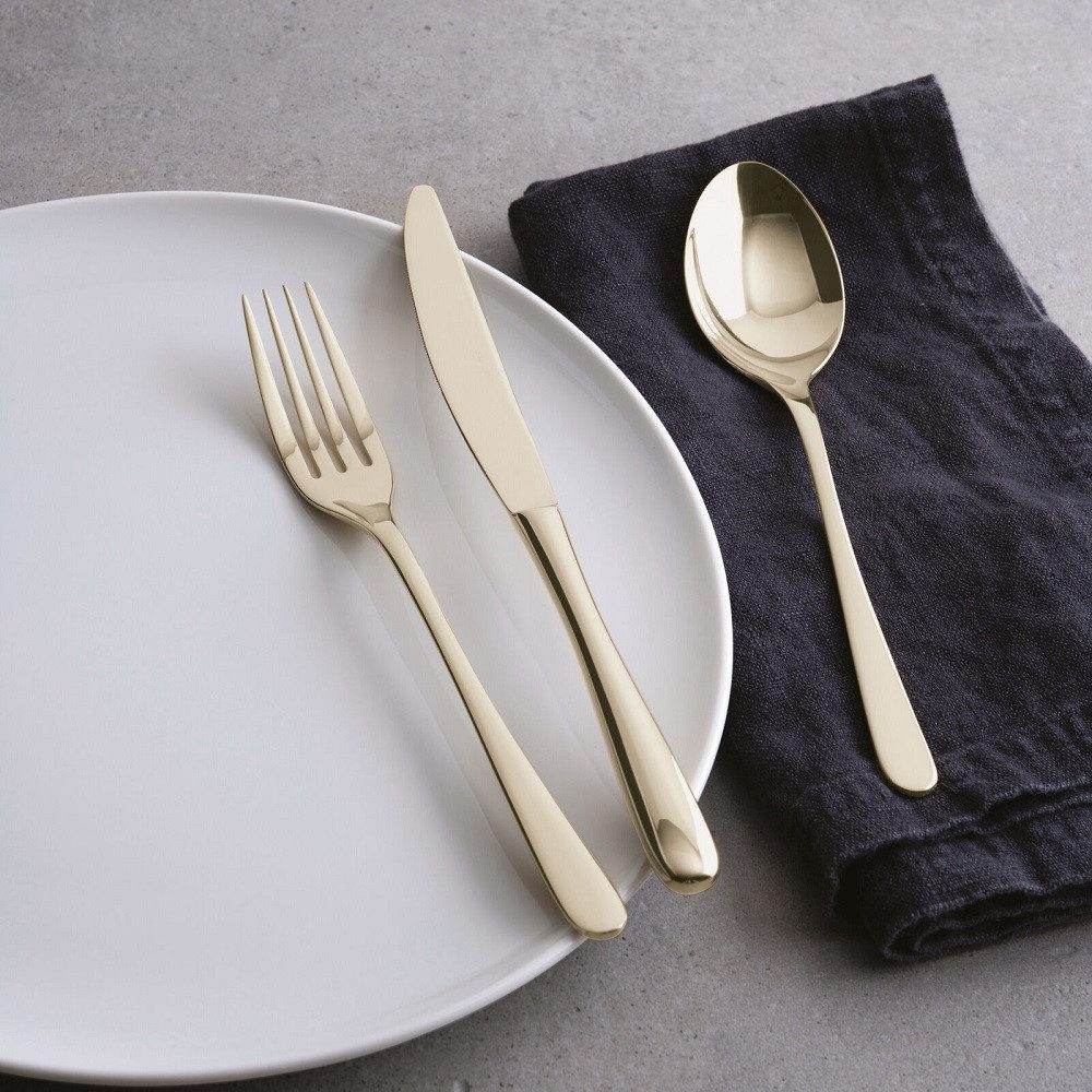 sambonet Besteck-Set Sambonet Taste Mirror PVD Champagne Besteck-Set 24-tlg., 6 Personen, Edelstahl