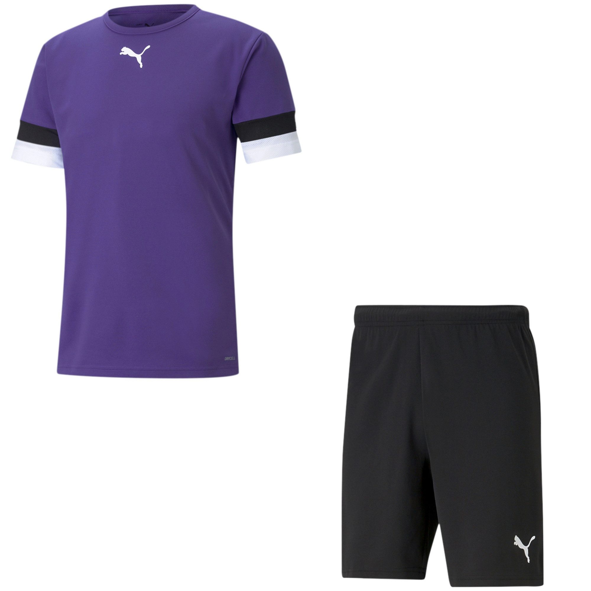 PUMA Fußballtrikot Puma Kinder Set Trikot+Hose teamRISE Jersey Jr 704938+704943