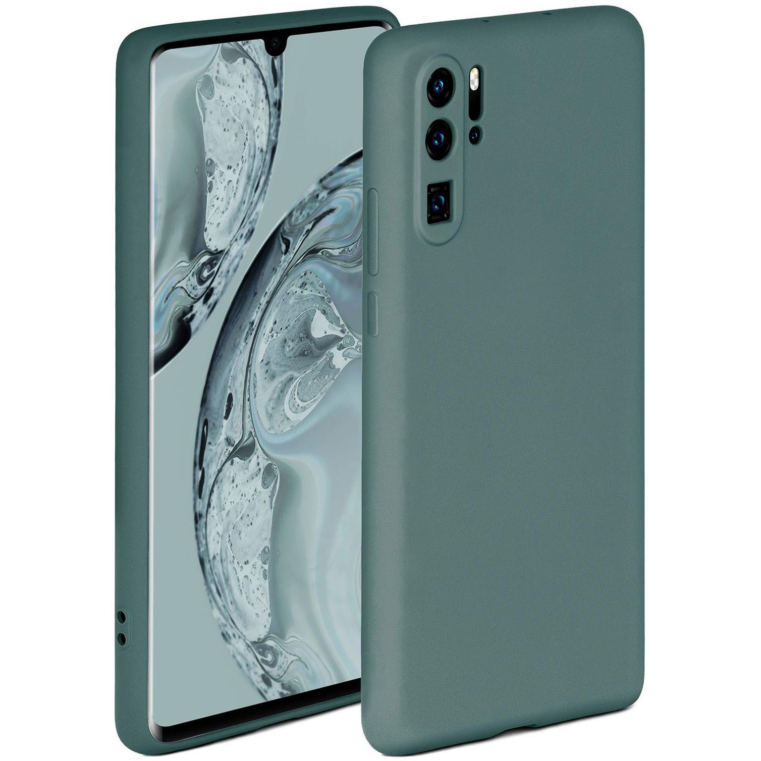 ONEFLOW Handyhülle für Huawei P30 Pro Hülle Silikon Soft Case Petrol Grün 6,47 Zoll, Silikonhülle Cover Dünn Handytasche TPU Schutzhülle mit Kameraschutz