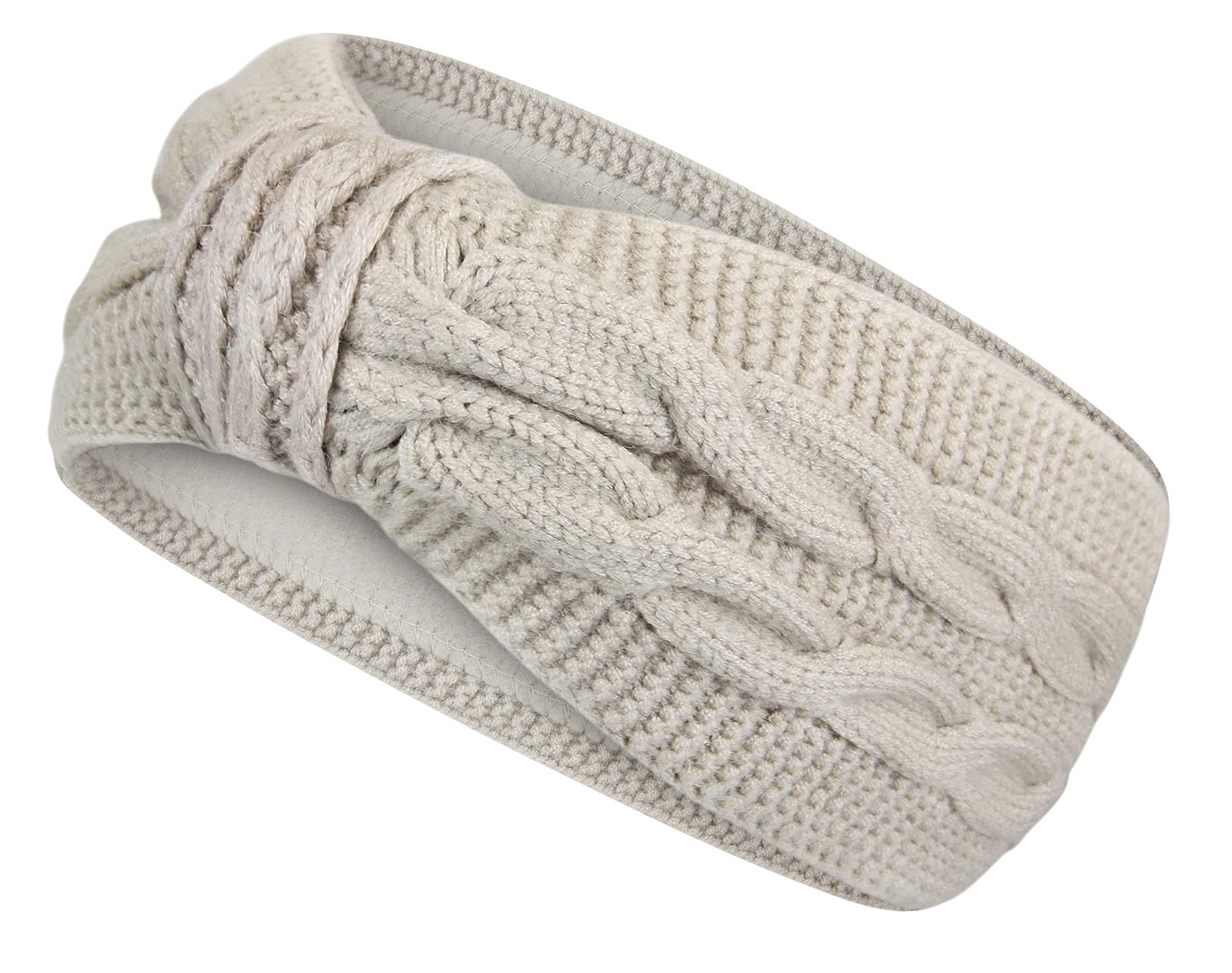 Wecoe Stirnbänder Damen Set - 4 Weiße Gepolsterte Headbands