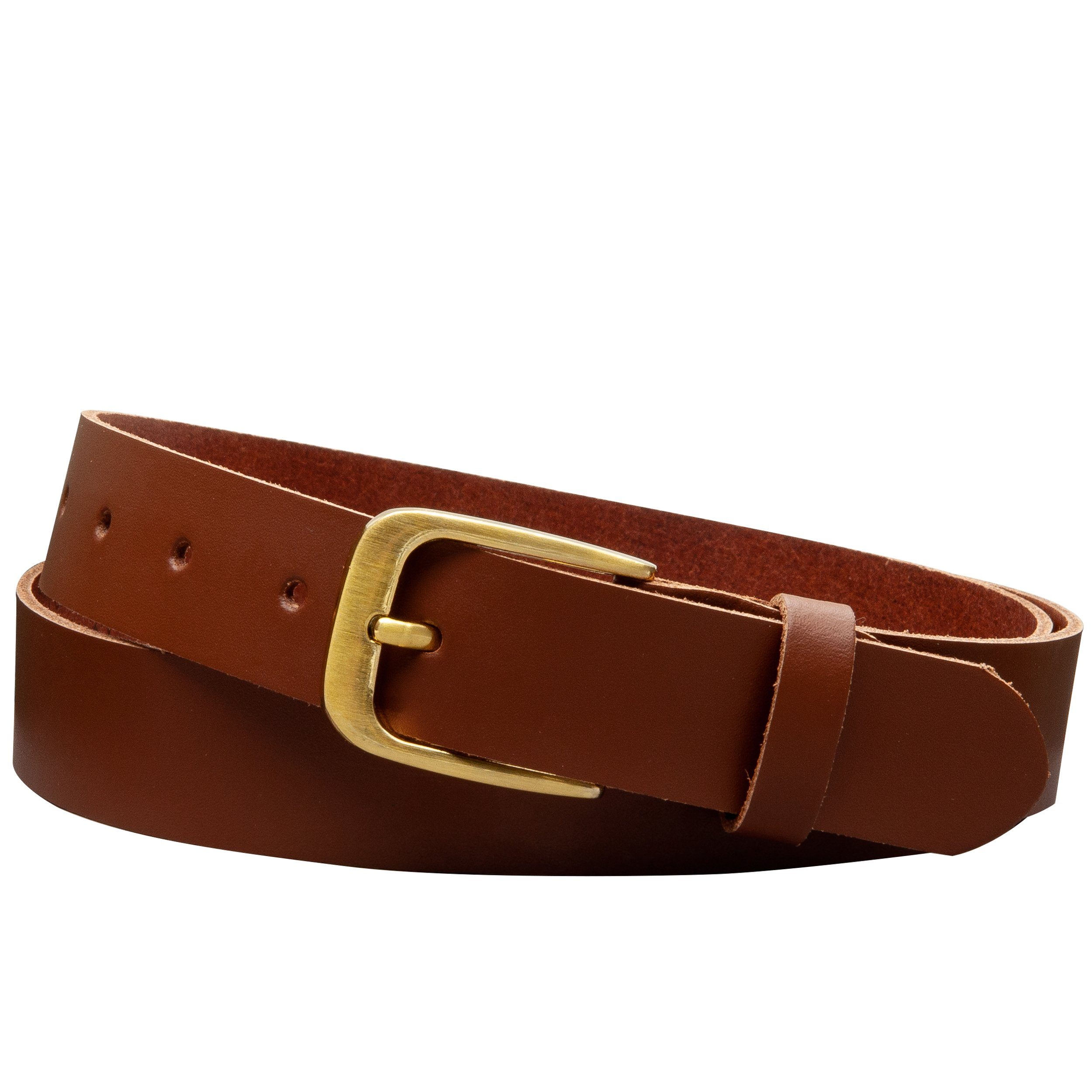 COLOGNEBELT Ledergürtel C16-SL Schlicht dennoch modern mit Dornschließe, MADE IN GERMANY