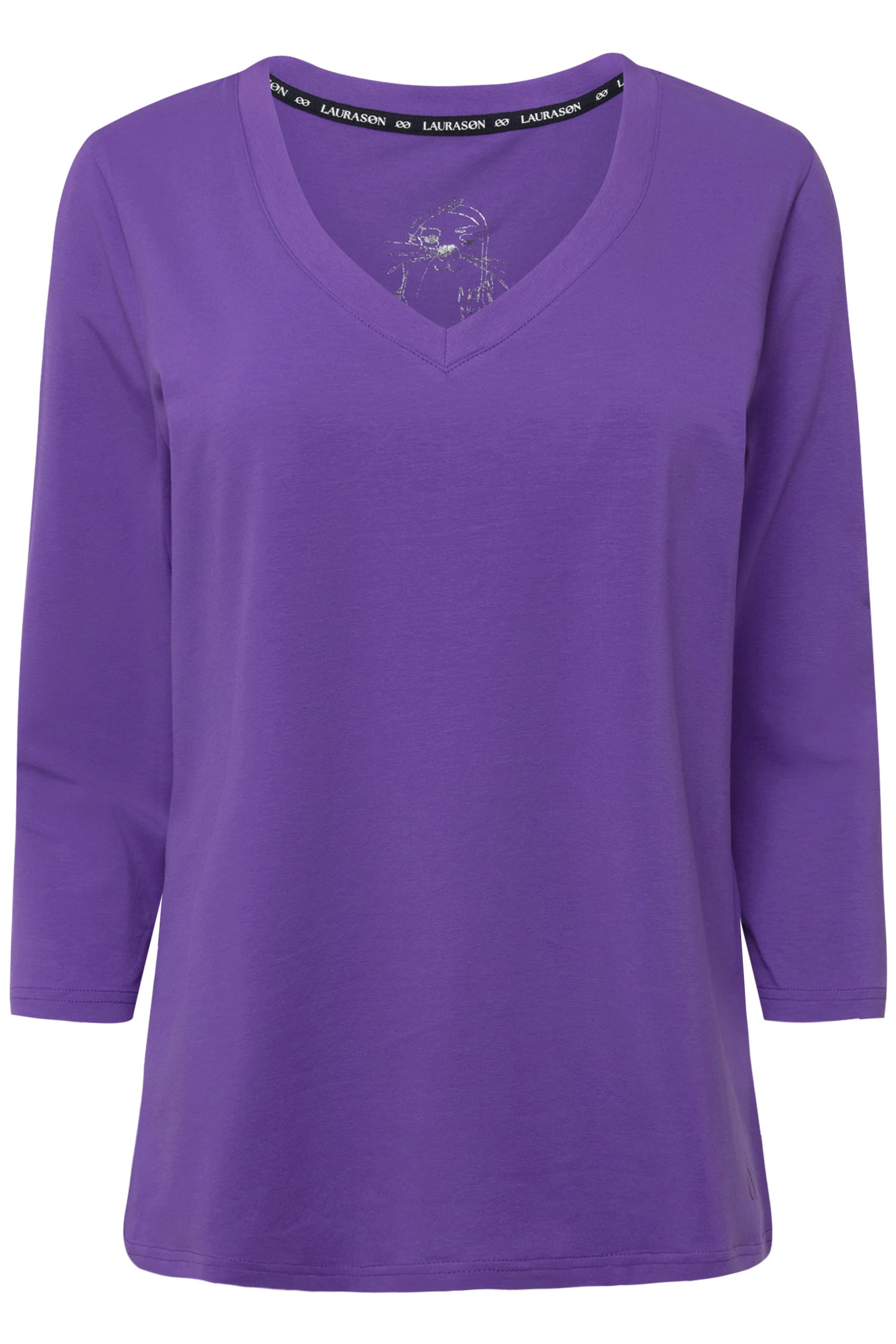 Laurasøn T-Shirt Basic-Shirt V-Ausschnitt 3/4-Arm günstig online kaufen