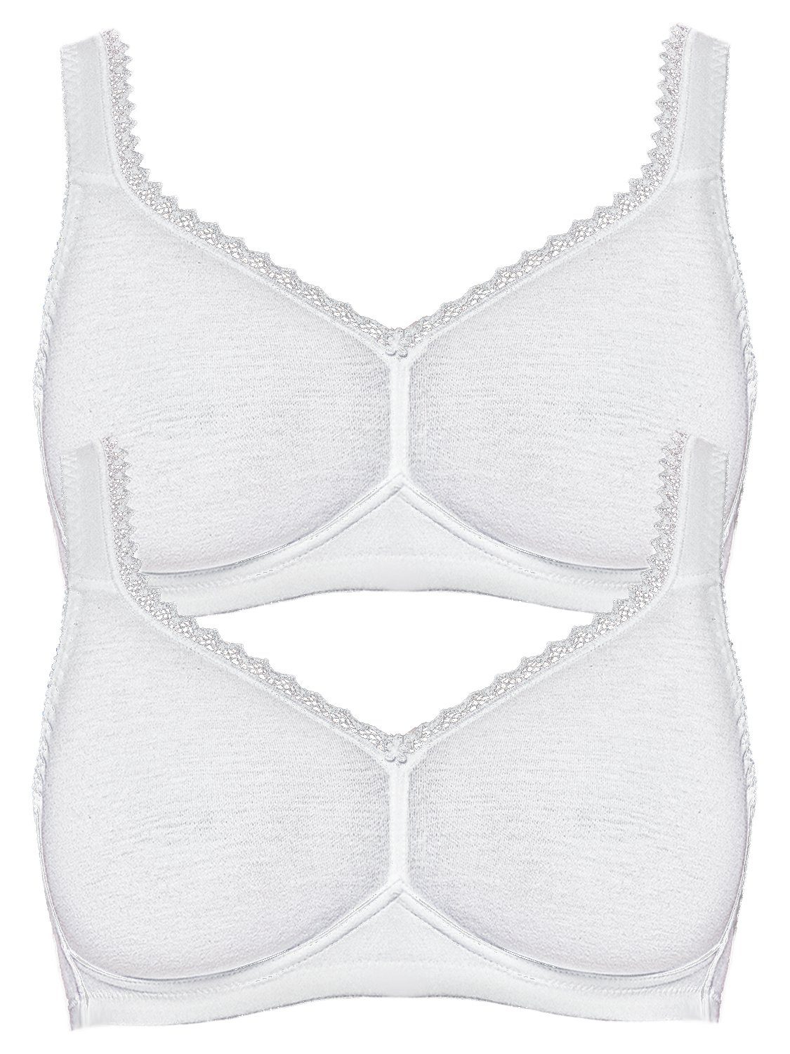 Set: Soft-BH 2er Pack Baumwoll BH ohne Bügel Organic Cotton