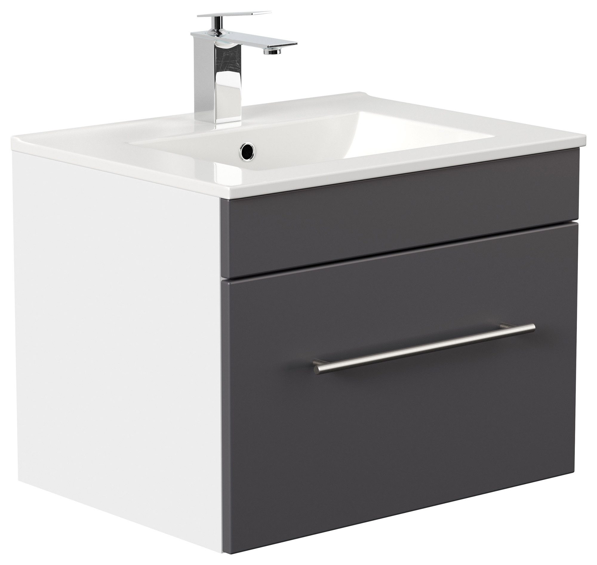 Magnolia Home Waschtisch Badmöbel SANTINI 60 SoftClose anthrazit