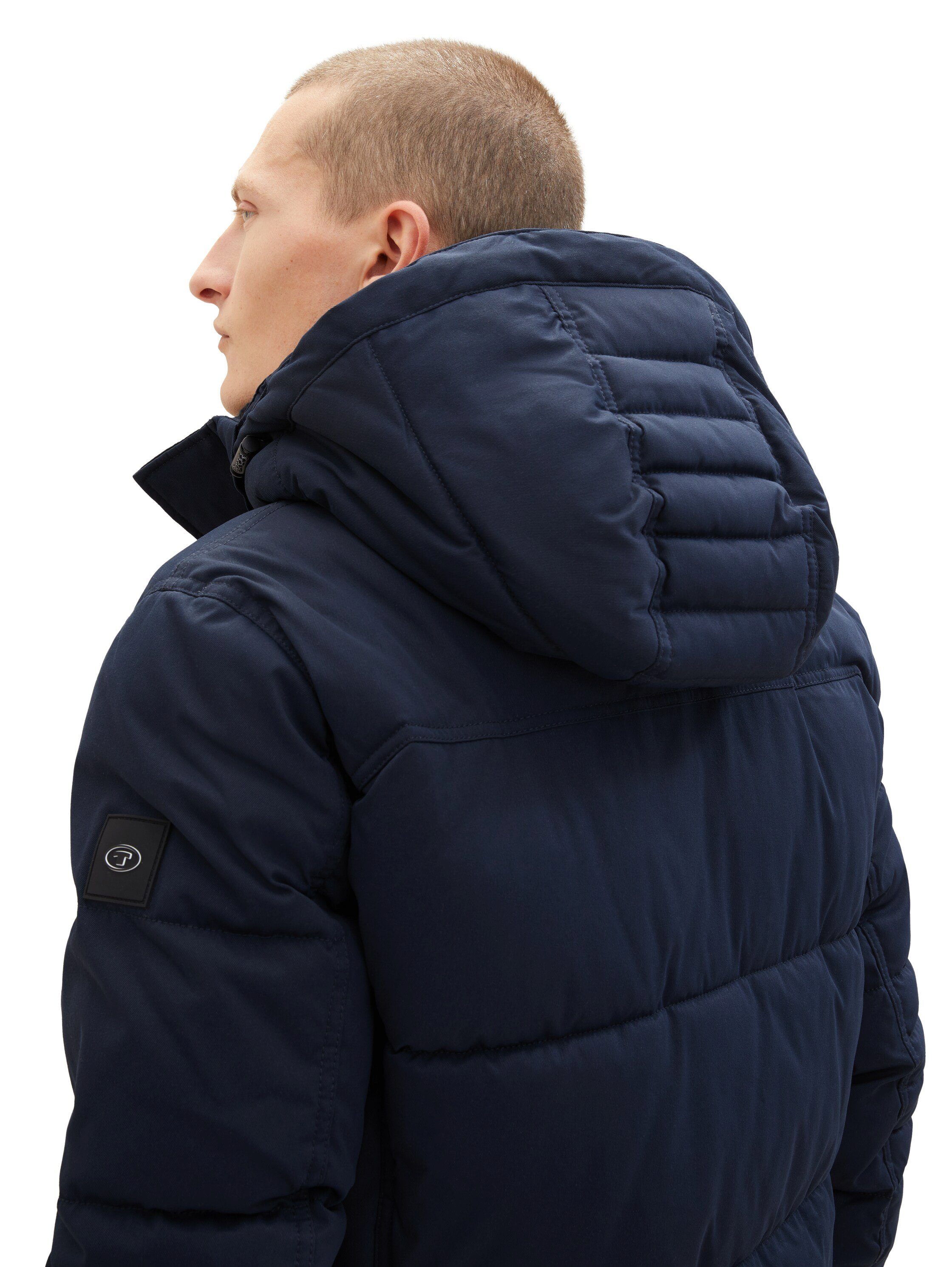 TOM TAILOR Steppjacke mit abnehmbarer blue sky Kapuze captain