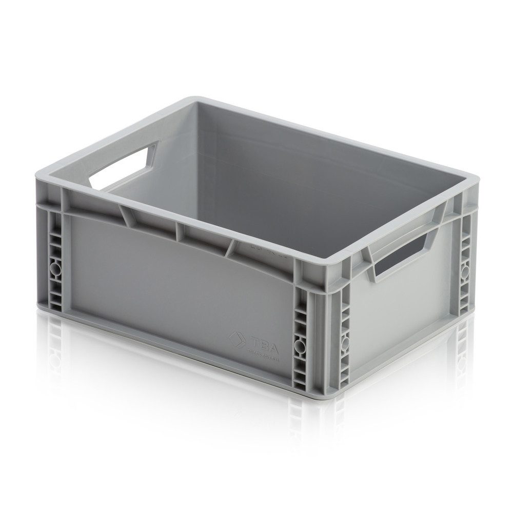 WETEC Aufbewahrungsbox Euro-Lagerbehälter, mit Durchfassgriffen, grau