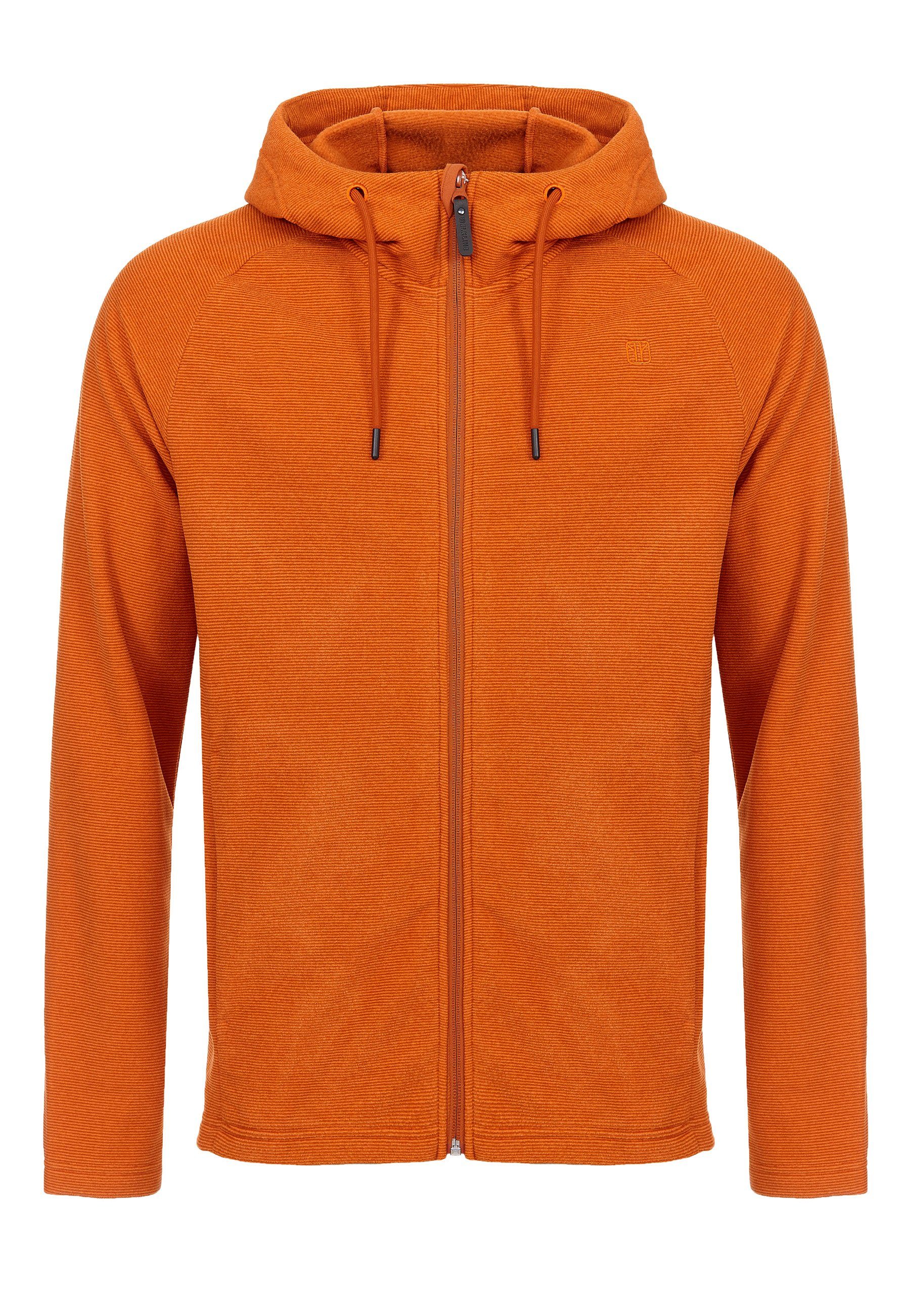 kuschelig aufgeraut darkorange kurzfloriger Fleecejacke Treetop Elkline Fleece,