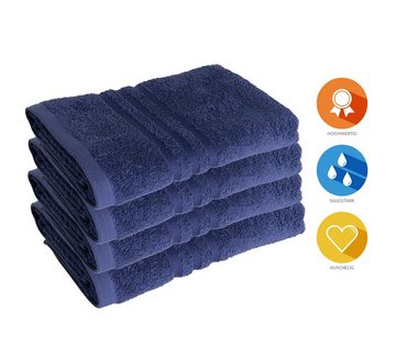 Lavea Handtuch Elena, 50x100cm aus 100% Baumwolle, fusselfreies, pflegeleichtes hautfreundliches Handtuch-Set (Set, 4-St), einzigartig weiche Frottee Handtücher für jeden Hauttyp geeignet
