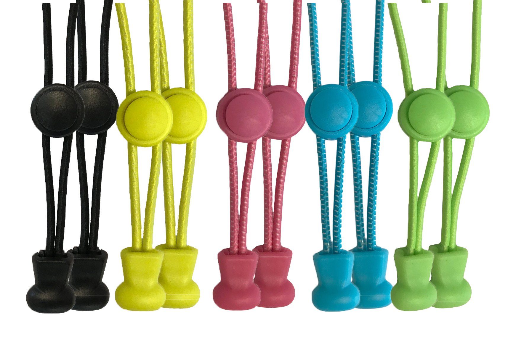 1 schwarz uni +1 neongelb +1 neongrün +1 rosa +1 türkis