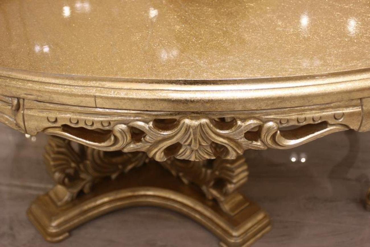 nur Stühle), Gold klassische ohne Made Esszimmer Esstisch Design Esstisch JVmoebel Rund 1x Esstisch Möbel Tisch Tische (1-St., Europa in