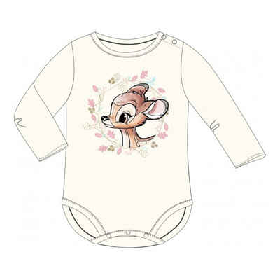 Disney Baby Langarmwickelbody Langarm-Body für Babys / Kleinkinder - Bambi Motiv - Weich & Komfortab