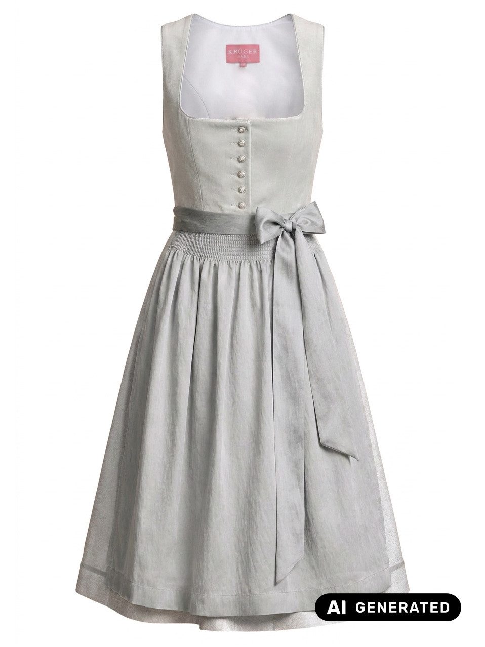 Krüger Madl Dirndl Dirndl Myrella 60cm Länge hellgrau